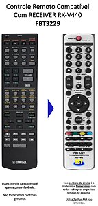 Controle Remoto Compatível Com Yamaha Receiver Rxv440 Fbt3229
