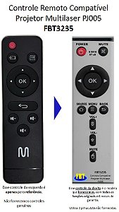 Controle Compatível Com Projetor Multilaser Pj005 Fbt3235