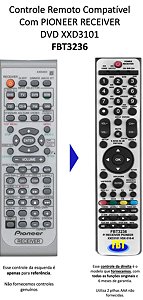 Controle Compatível Pioneer Receiver Dvd Xxd3101 Fbt3236