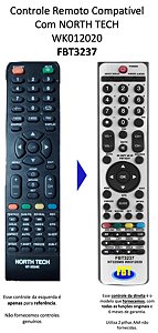 Controle Compatível Com North Tech Wk012020 Fbt3237