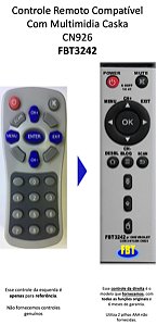 Controle Remoto Compatível Interface Multimidia Caska CN926 FBT3242