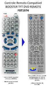 Controle Remoto Compatível BOOSTER TFT DVD REMOTE FBT1974