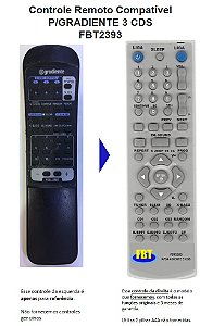 Controle Remoto Compatível GRADIANTE SOM 3 CDS FBT2393