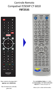 Controle Remoto Compatível P/SEMP CT 6810 FBT2535