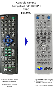Controle Remoto Compatível P/PHILCO PH T69O FBT2499