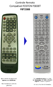 Controle Remoto Compatível FOSTON FS838T FBT2388