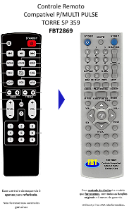 Controle Compatível P/MULTI PULSE TORRE SP 359 FBT2869