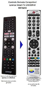 Controle Remoto Compatível Lennox Smart Tv LNX32NM FBT3255