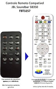 Controle Remoto Compatível JBL Soundbar SB350 FBT3257