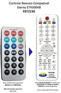 Controle Remoto Compatível Eterny ET4300AB FBT2230