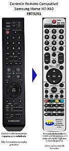Controle Remoto Compatível Samsung Home HT-X40 FBT3261
