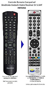 Controle Remoto Compatível Gradiente Esotech Home Receiver Dr 5.5HT FBT3262