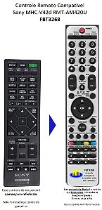 Controle Remoto Compatível Sony MHC-V42d RMT-AM420U FBT3268