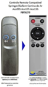 Controle Remoto Compatível Springer e Gallant Cortina de Ar Aca095 Aca125 Aca155 FBT3273