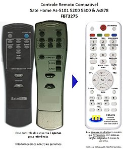 Controle Remoto Compatível Sate Home As-5101 5200 5300 & As878 FBT3275