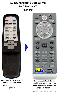 Controle Remoto Compatível PHC Eterny HT FBT1139