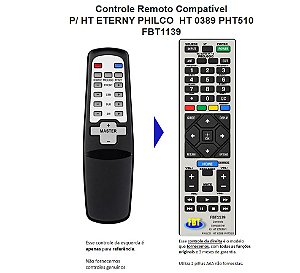 Controle Remoto Compatível PHC Eterny HT FBT1139