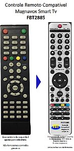 Controle Remoto Compatível Magnavox Smart Tv FBT2885