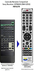 Controle Remoto Compatível Sony Receiver SRT665D (RM-U252) FBT3279