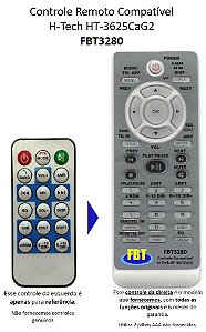 Controle Remoto Compatível H-Tech HT-3625CaG2 FBT3280