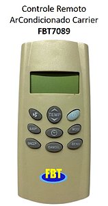 Controle Remoto ArCondicionado Carrier FBT7089
