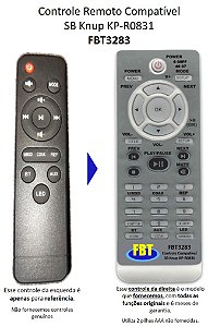 Controle Remoto Compatível SB Knup KP-R0831 FBT3283