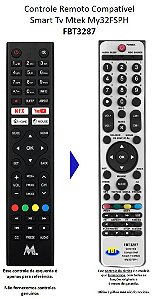 Controle Remoto Compatível Mtek My32FSPH Smart Tv FBT3287
