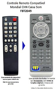 Controle Remoto Compatível Mondial CHN Caixa Som FBT2049