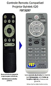 Controle Remoto Compatível Projetor Byintek K20 FBT3297