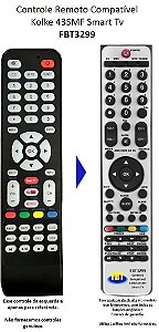 Controle Remoto Compatível Kolke 43SMF Smart Tv FBT3299