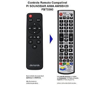 Controle Remoto Compatível Aiwa SB AWSBH20 FBT3300