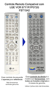 Controle Remoto Compatível Vcr 6711r1p072g Fbt1542