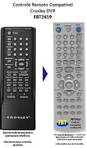 Controle Remoto Compatível Crosley DVR FBT2419