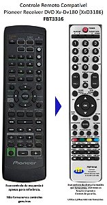 Controle Remoto Compatível Pioneer Receiver DVD Xv-Dv180 XxD3186 FBT3316