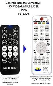 Controle Remoto Compatível SB Multilaser SP292 FBT3320
