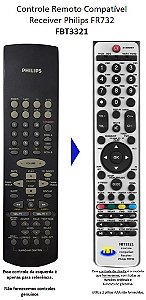 Controle Remoto Compatível Receiver Philips FR732 FBT3321