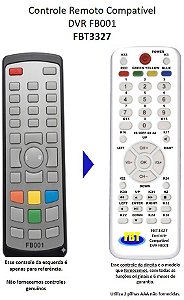 Controle Remoto Compatível DVR FB001 FBT3327