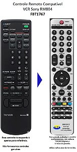 Controle Remoto Compatível VCR Sony RM804 FBT1767