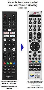Controle Remoto Compatível Xion Xi-LED50W (25110064) FBT3255