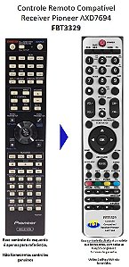 Controle Remoto Compatível Receiver Pioneer AXD7694 FBT3329