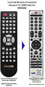 Controle Remoto Compatível Receptor Tv ISDBT Satellite FBT3328