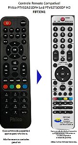 Controle Remoto Compatível Philco PTV32A21DFH Led PTV32T10EDP HD FBT3341
