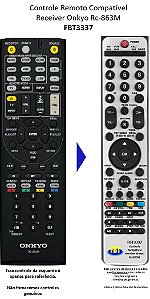 Controle Remoto Compatível Receiver Onkyo Rc-863M FBT3337