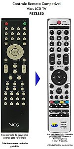 Controle Remoto Compatível c/ Vios LCD Tv FBT3350