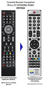 Controle Remoto Compatível Philco HT PHT800BD 900BD FBT3354