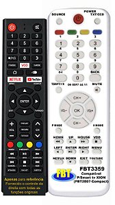 Controle Remoto Compatível P/Smart TV XION (FBT2807-Compact) FBT3359