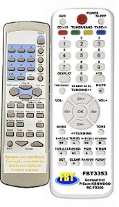 Controle Remoto Compatível P/Som KENWOOD RC-F0300 FBT3353