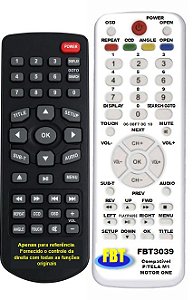 Controle Remoto Compatível P/TELA M1 MOTOR ONE FBT3039
