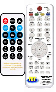 Controle Remoto Compatível P/SOM CAR AUDIO HTECH HT-1223 FBT3367