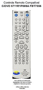 Controle Remoto Compatível C/DVD 6711R1P089A FBT7556